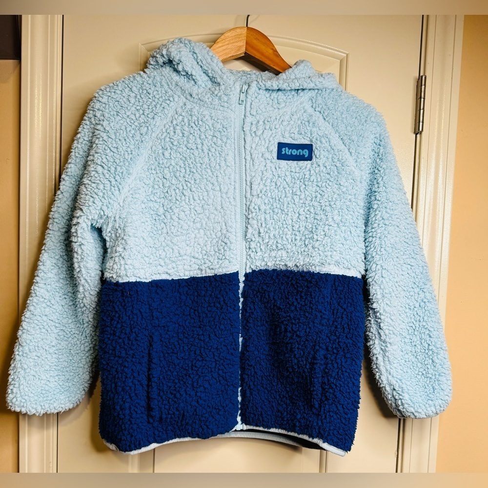Xersion Kids Teddy Bear Supra Fabric Jacket Blue‎ in Color Size XL 18.5P - Picture 2 of 7